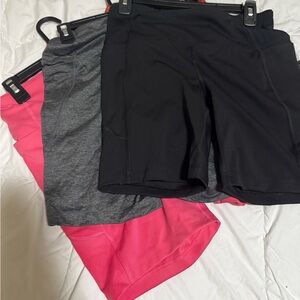 Athletic Works Women's Bike Shorts - Black, Gray, Pink